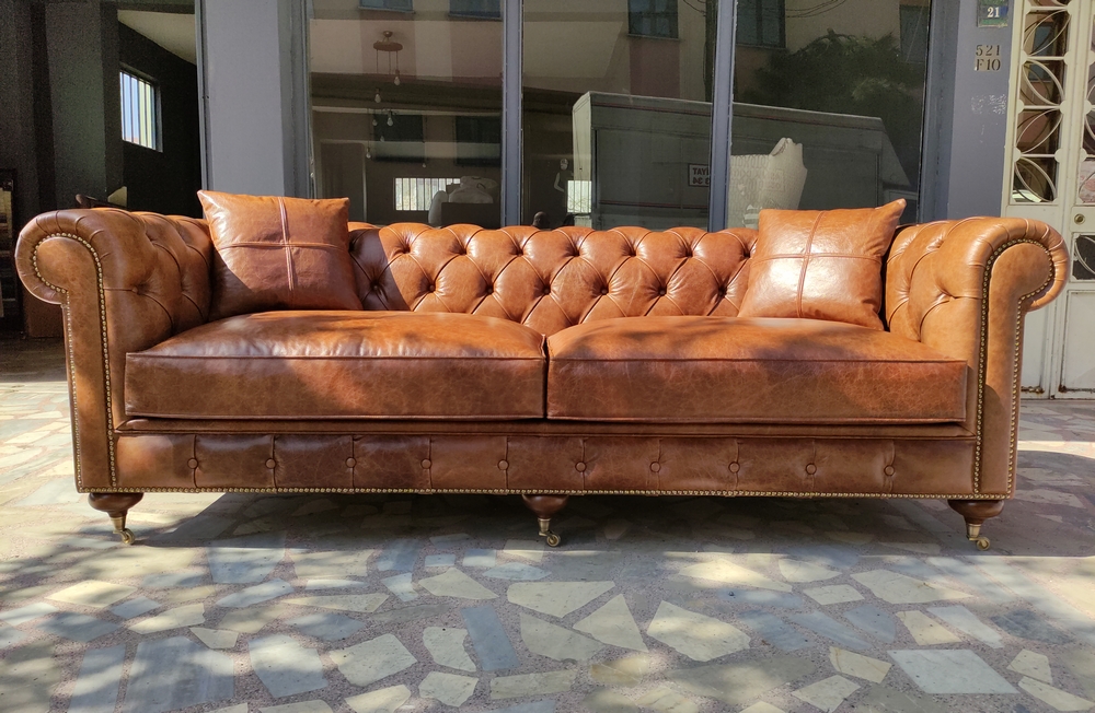 hakiki deri chester kanepe