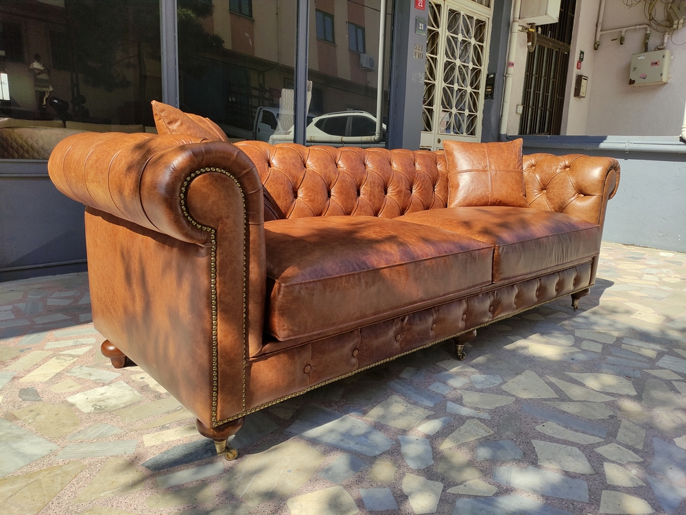 orjinal deri chester koltuk kanepe